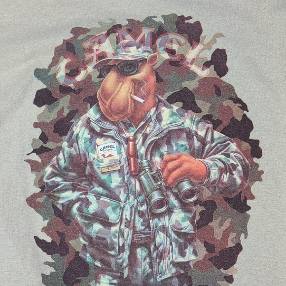 Vintage 90s Camel With Camo Smokin Joe Tee Shirt XL - Picture 6 of 8